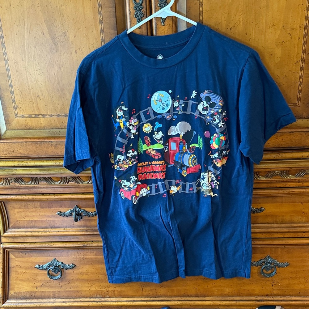 Disney Navy Blue Runaway Railway Graphic women’s tee
